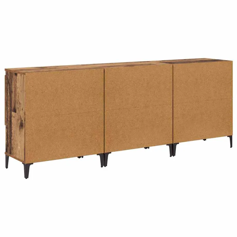 Šoninės lentynos 3 pcs Senovinis medis 60 x 35 x 70 cm