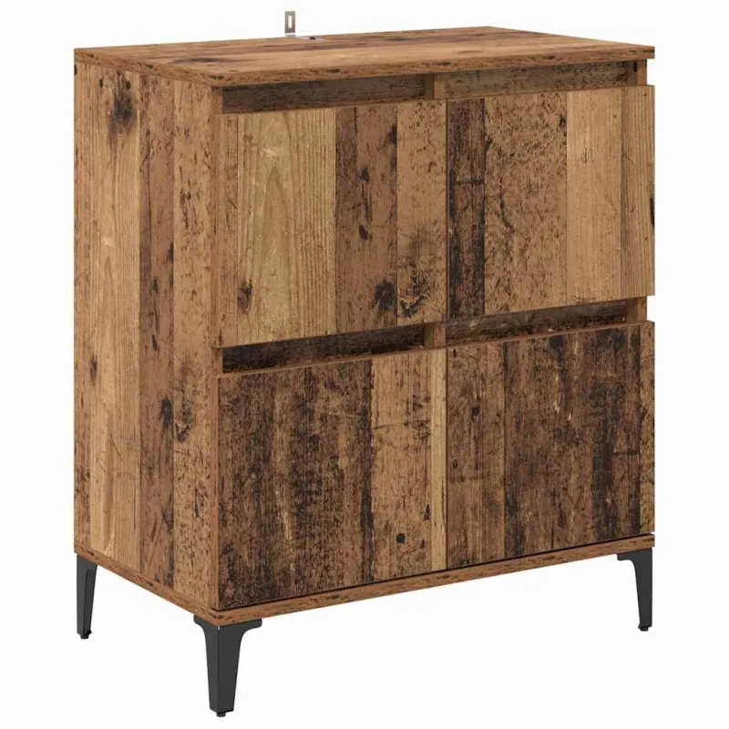 Šoninės lentynos 3 pcs Senovinis medis 60 x 35 x 70 cm