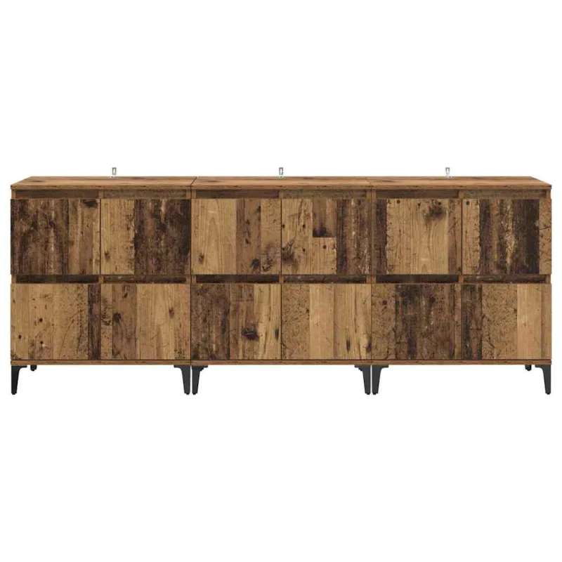 Šoninės lentynos 3 pcs Senovinis medis 60 x 35 x 70 cm