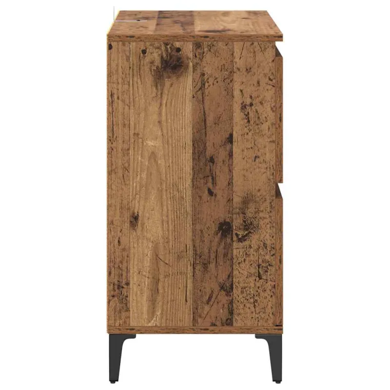 Šoninės lentynos 3 pcs Senovinis medis 60 x 35 x 70 cm