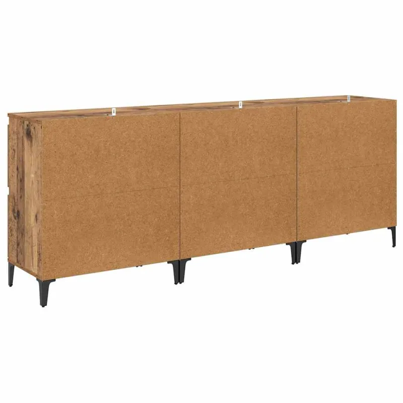 Šoninės lentynos 3 pcs Senovinis medis 60 x 35 x 70 cm