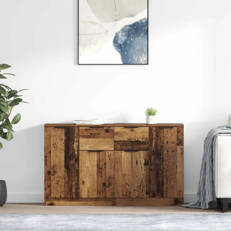 Šoninės lentynos 2 pcs Senovinis medis 60 x 30 x 70 cm