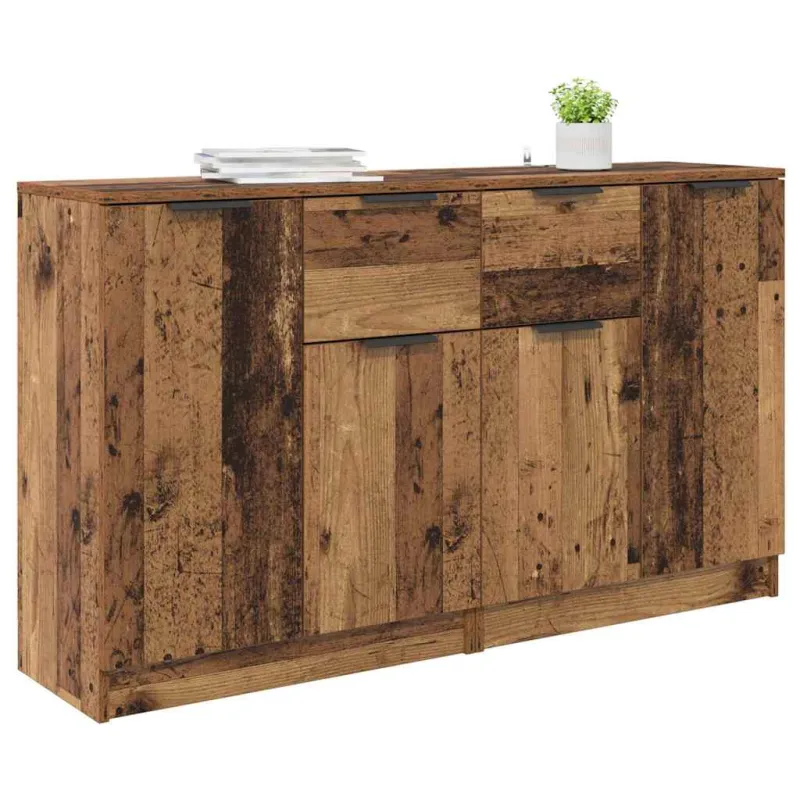 Šoninės lentynos 2 pcs Senovinis medis 60 x 30 x 70 cm