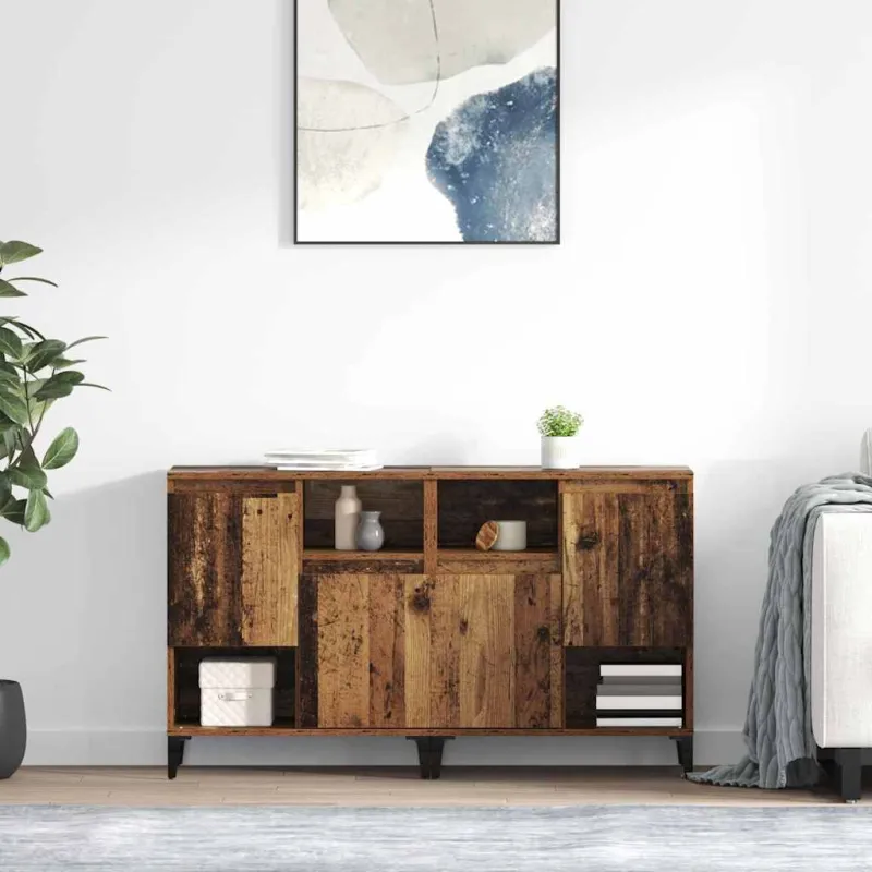 Šoninės lentynos 2 pcs Senovinis medis 60 x 35 x 70 cm