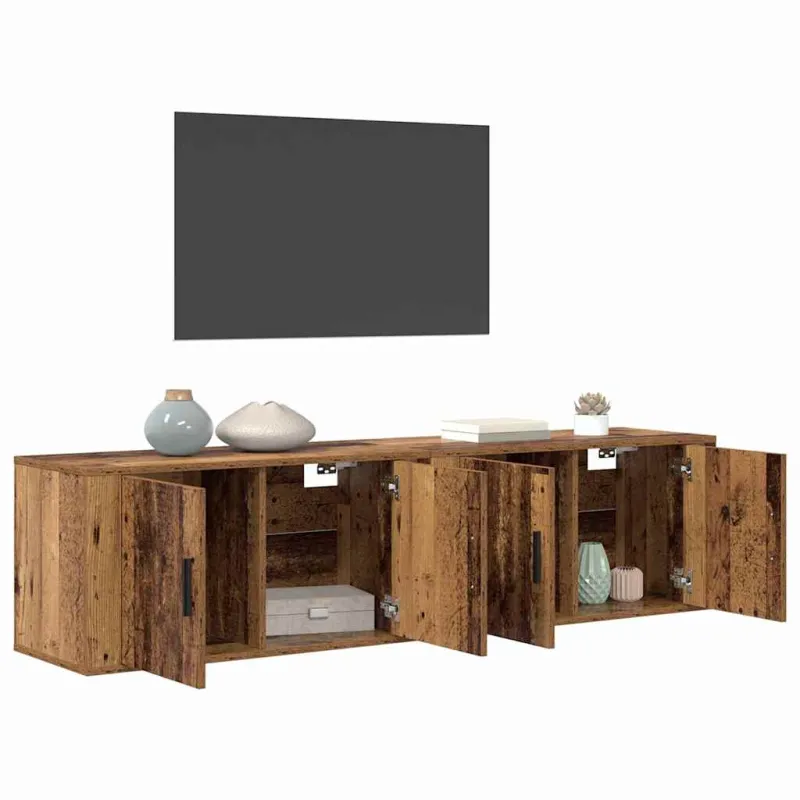 Sieninio televizoriaus kabineto komplektas 2 pcs