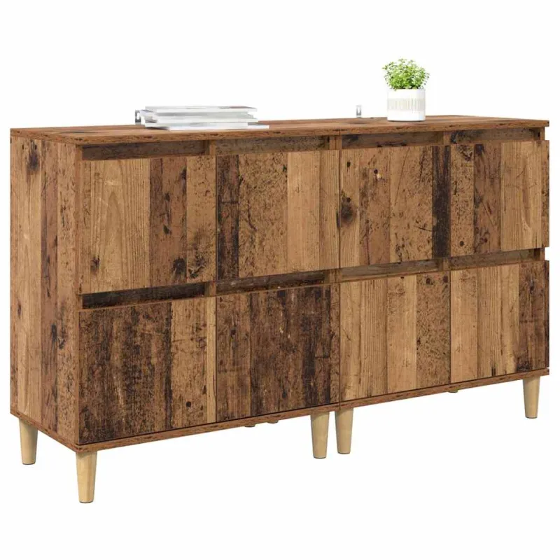 Šoninės lentynos 2 pcs Senovinis medis 60 x 35 x 70 cm
