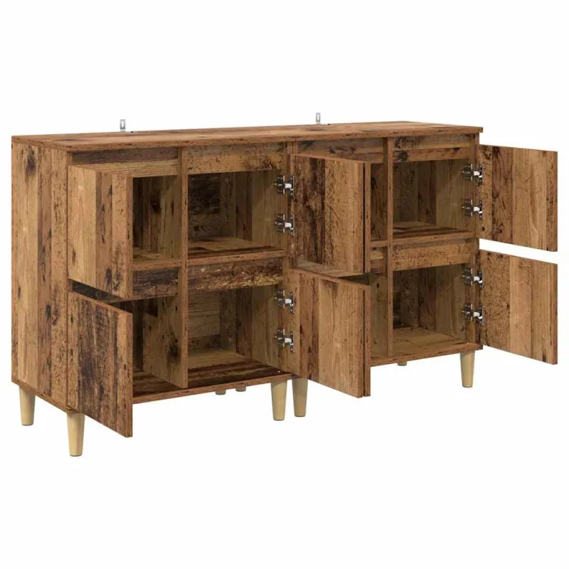 Šoninės lentynos 2 pcs Senovinis medis 60 x 35 x 70 cm
