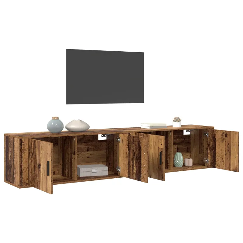 Sieninio televizoriaus kabineto komplektas 2 pcs