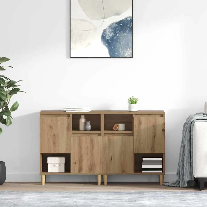Šoninės lentynos 2 pcs Amatininkų ąžuolas 60 x 35 x 70 cm