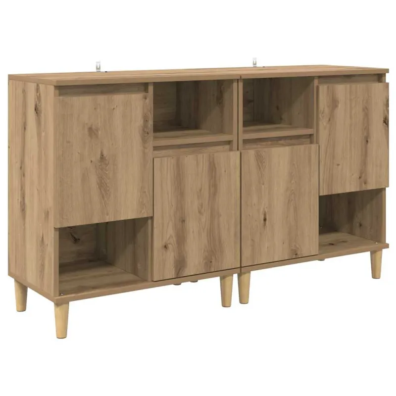 Šoninės lentynos 2 pcs Amatininkų ąžuolas 60 x 35 x 70 cm