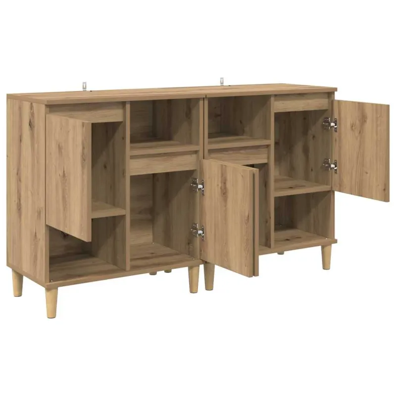 Šoninės lentynos 2 pcs Amatininkų ąžuolas 60 x 35 x 70 cm