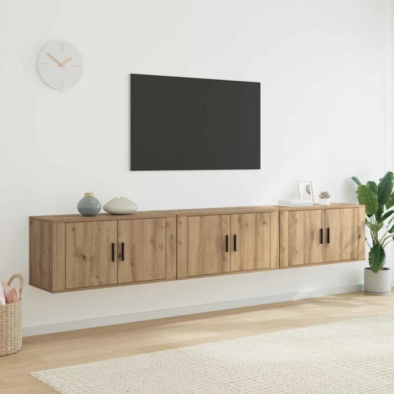 Sieninio televizoriaus kabineto komplektas 3 pcs