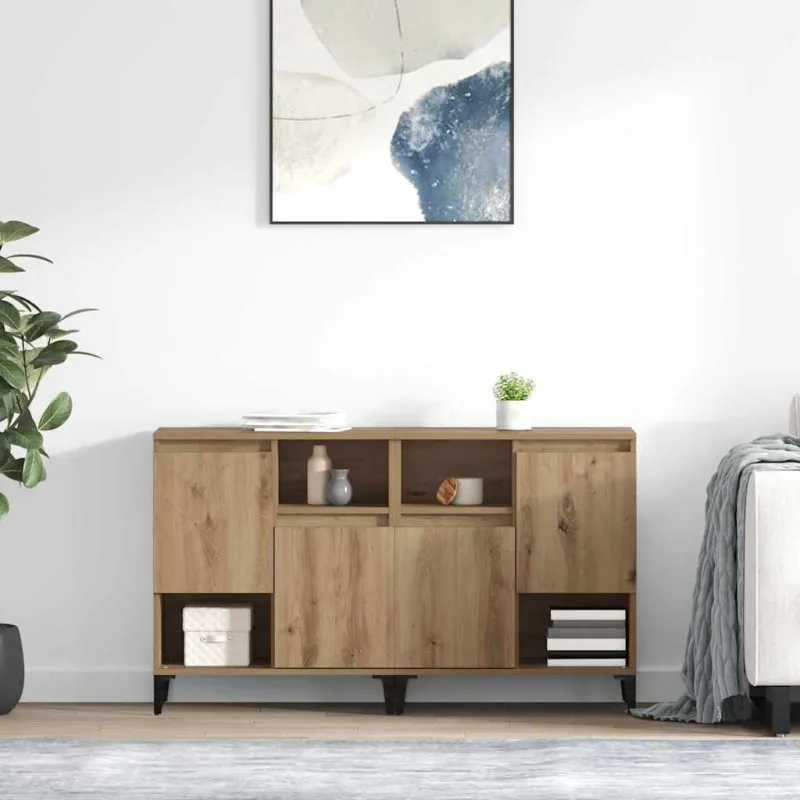 Šoninės lentynos 2 pcs Amatininkų ąžuolas 60 x 35 x 70 cm