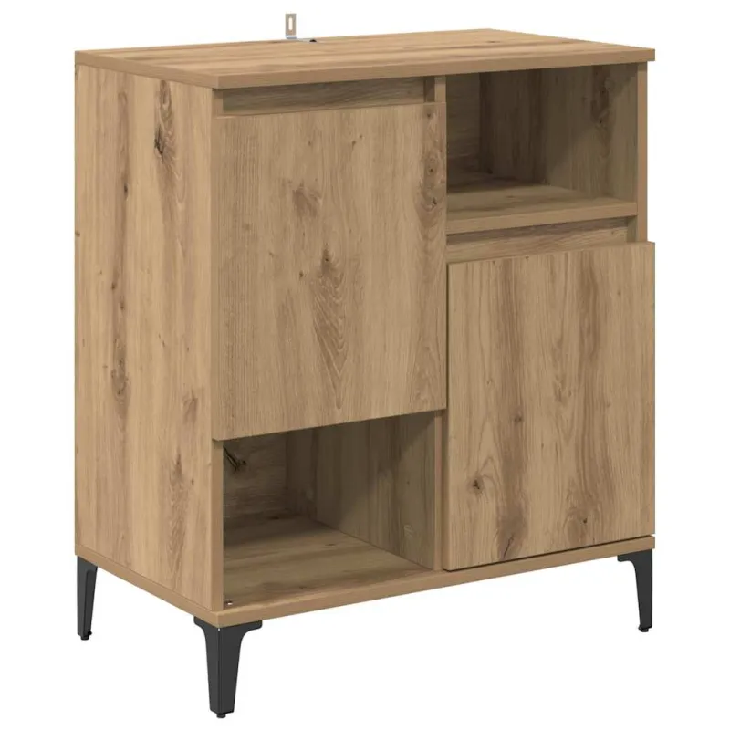 Šoninės lentynos 2 pcs Amatininkų ąžuolas 60 x 35 x 70 cm