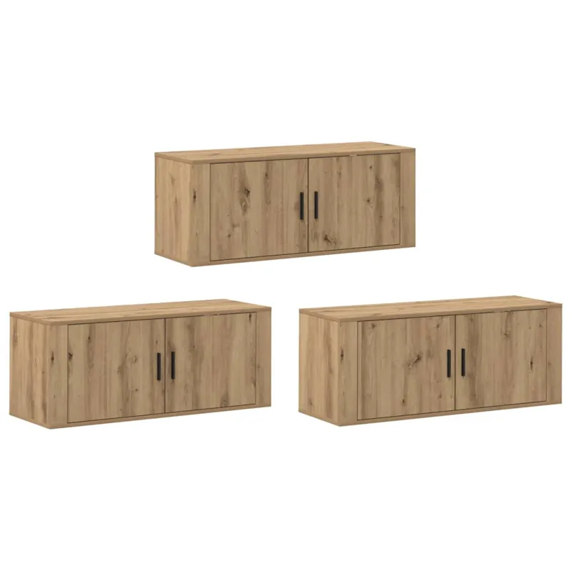 Sieninio televizoriaus kabineto komplektas 3 pcs