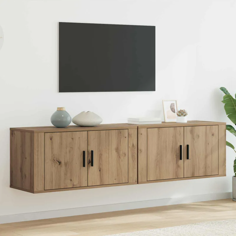 Sieninio televizoriaus kabineto komplektas 2 pcs