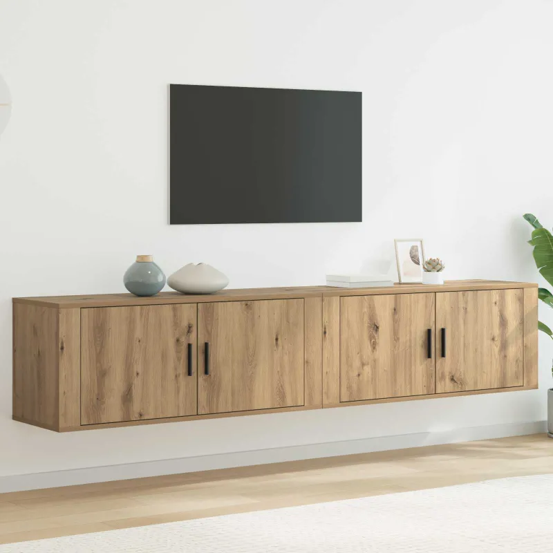 Sieninio televizoriaus kabineto komplektas 2 pcs