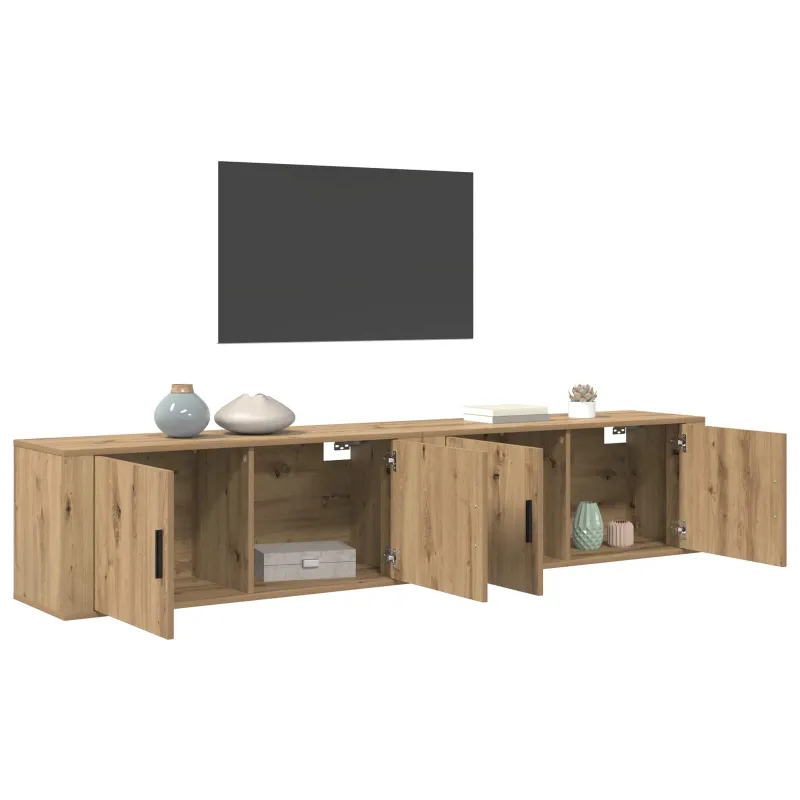 Sieninio televizoriaus kabineto komplektas 2 pcs