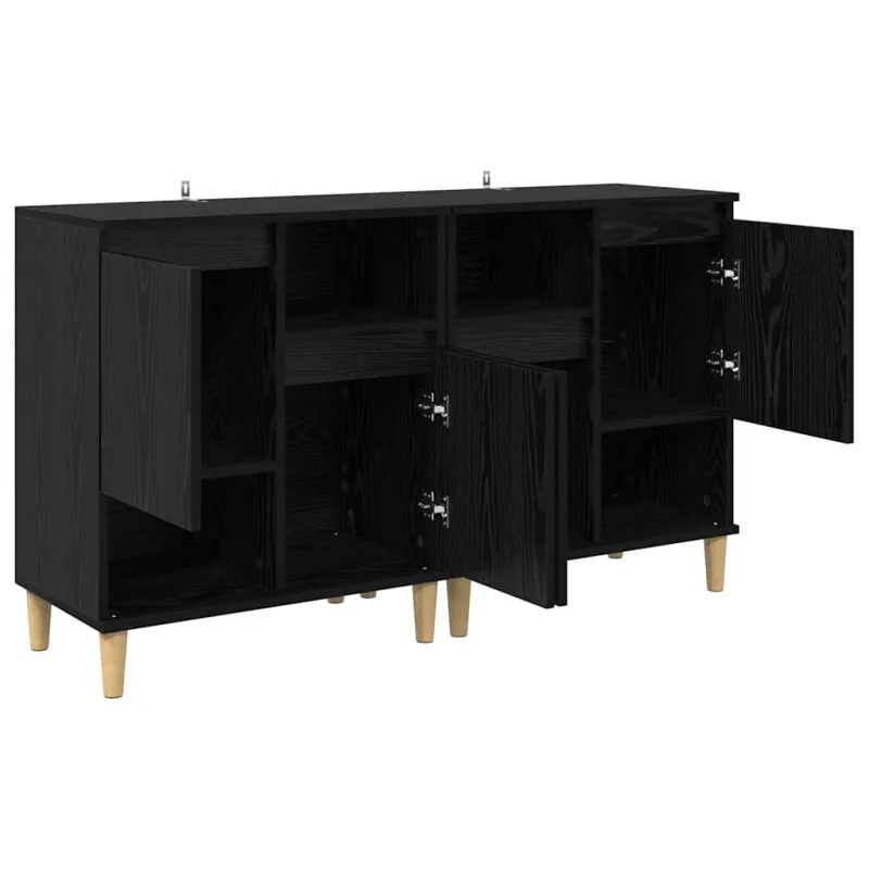 Šoninės lentynos 2 pcs Juodas ąžuolas 60 x 35 x 70 cm
