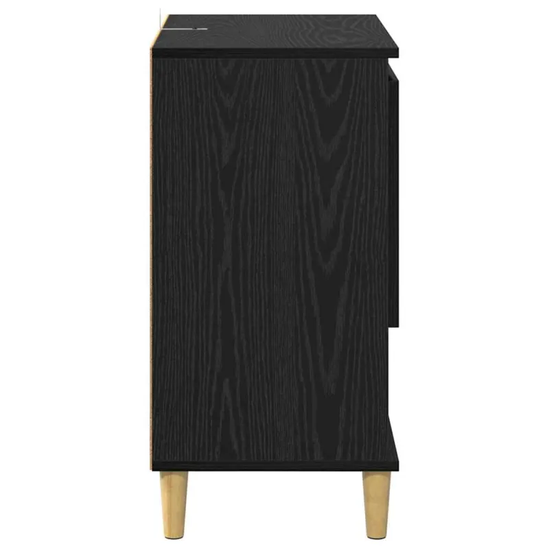 Šoninės lentynos 2 pcs Juodas ąžuolas 60 x 35 x 70 cm