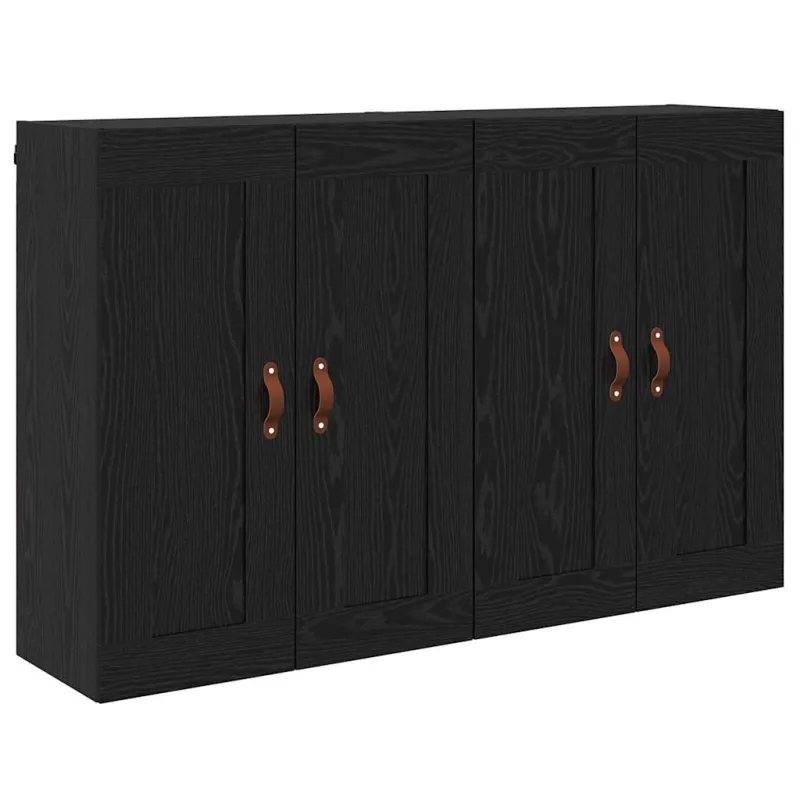 Prikabinama spinta 2 pcs Juodas ąžuolas 69,5 x 34 x 90 cm