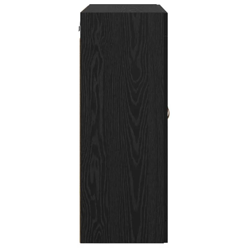 Prikabinama spinta 2 pcs Juodas ąžuolas 69,5 x 34 x 90 cm