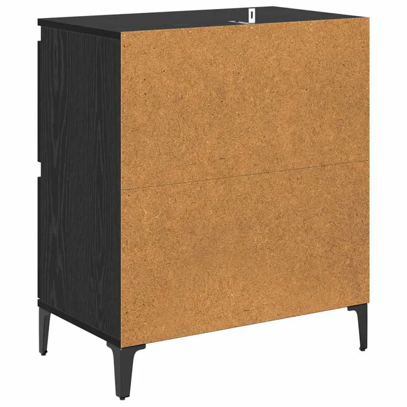 Šoninės lentynos 2 pcs Juodas ąžuolas 60 x 35 x 70 cm