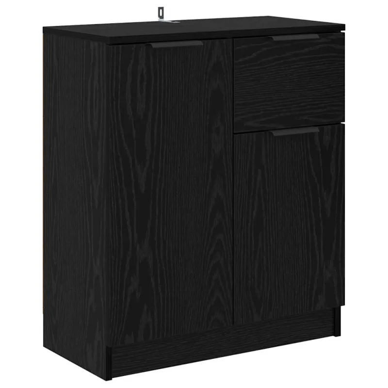 Šoninės lentynos 2 pcs Juodas ąžuolas 60 x 30 x 70 cm