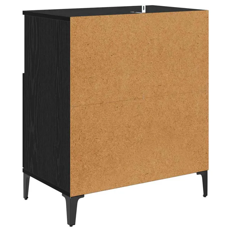 Šoninės lentynos 2 pcs Juodas ąžuolas 60 x 35 x 70 cm