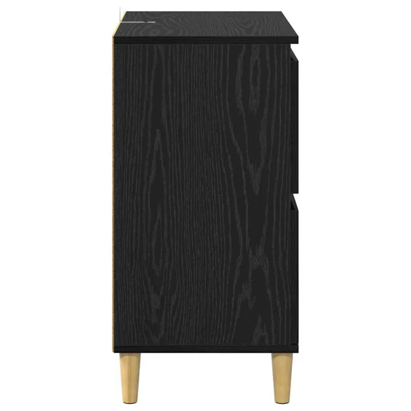 Šoninės lentynos 2 pcs Juodas ąžuolas 60 x 35 x 70 cm