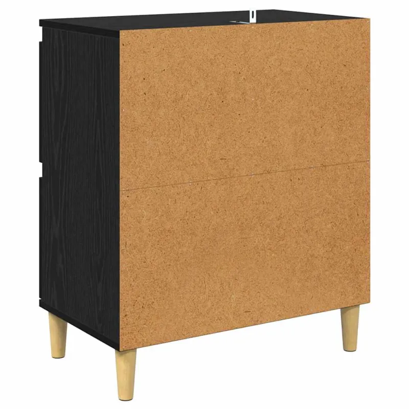Šoninės lentynos 2 pcs Juodas ąžuolas 60 x 35 x 70 cm