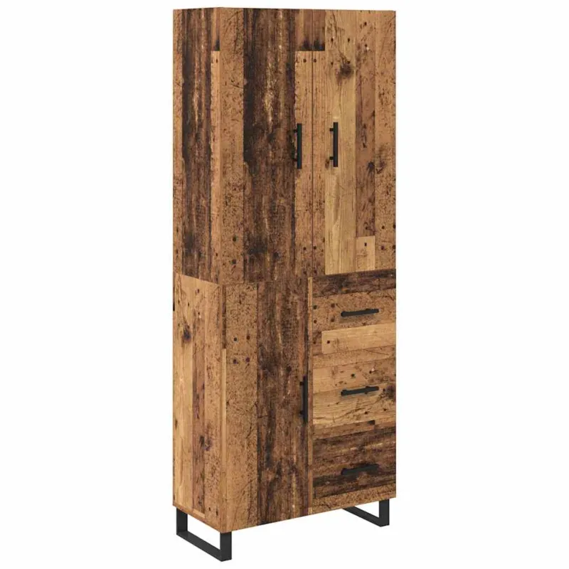 Aukštas spintelė 2 pcs Senovinis medis 69,5 x 34 x 180 cm