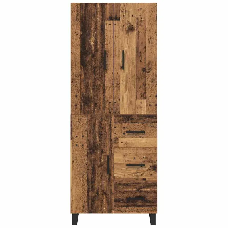 Aukštas spintelė 2 pcs Senovinis medis 69,5 x 34 x 180 cm