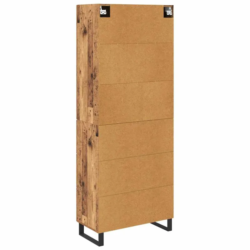 Aukštas spintelė 2 pcs Senovinis medis 69,5 x 34 x 180 cm