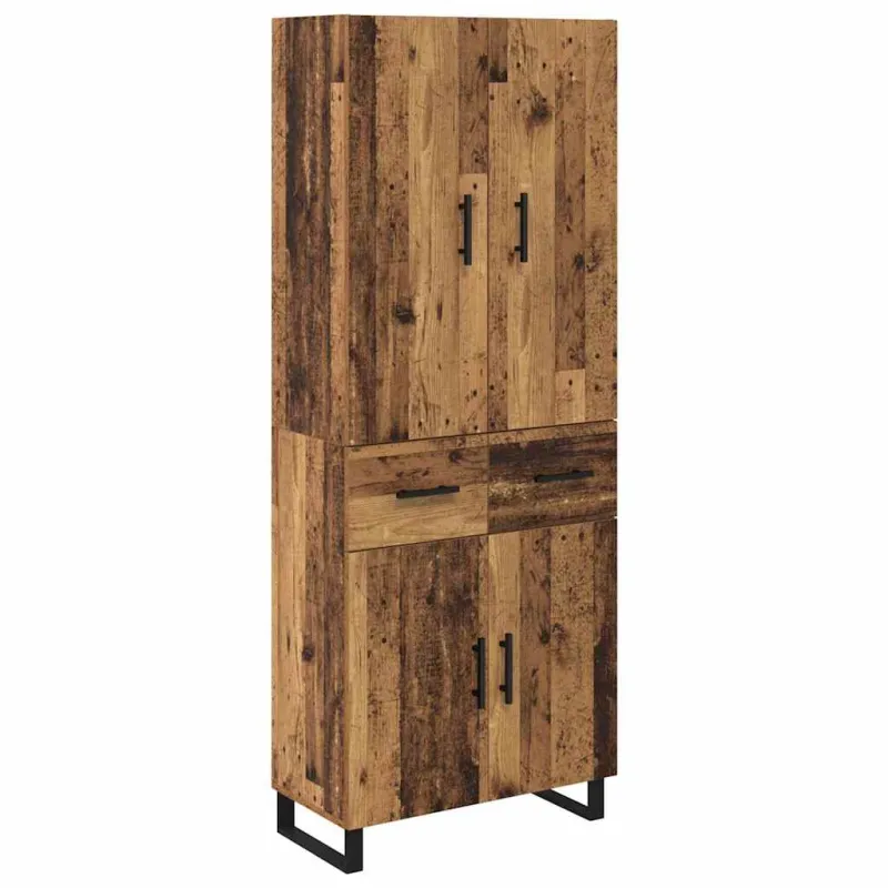 Aukštas spintelė 2 pcs Senovinis medis 69,5 x 34 x 180 cm