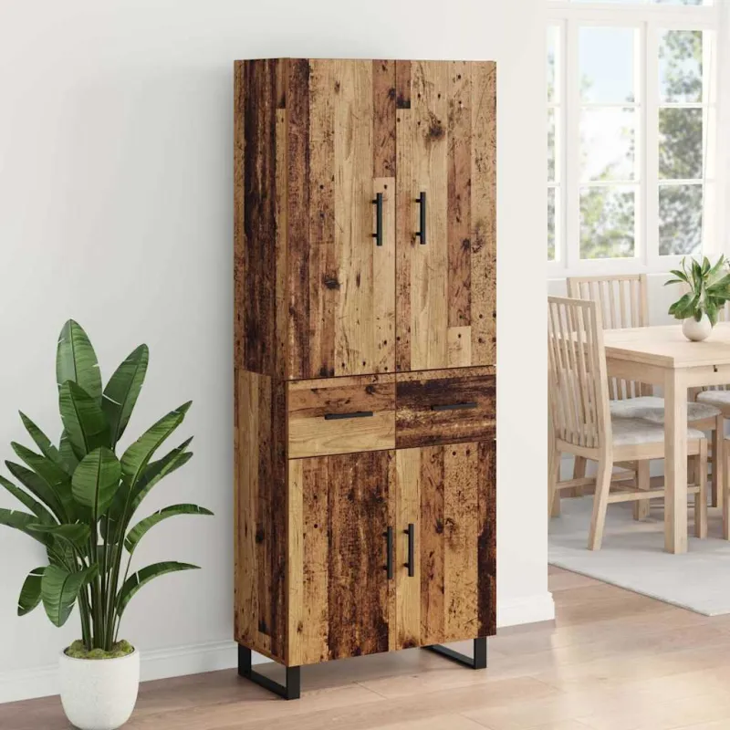 Aukštas spintelė 2 pcs Senovinis medis 69,5 x 34 x 180 cm