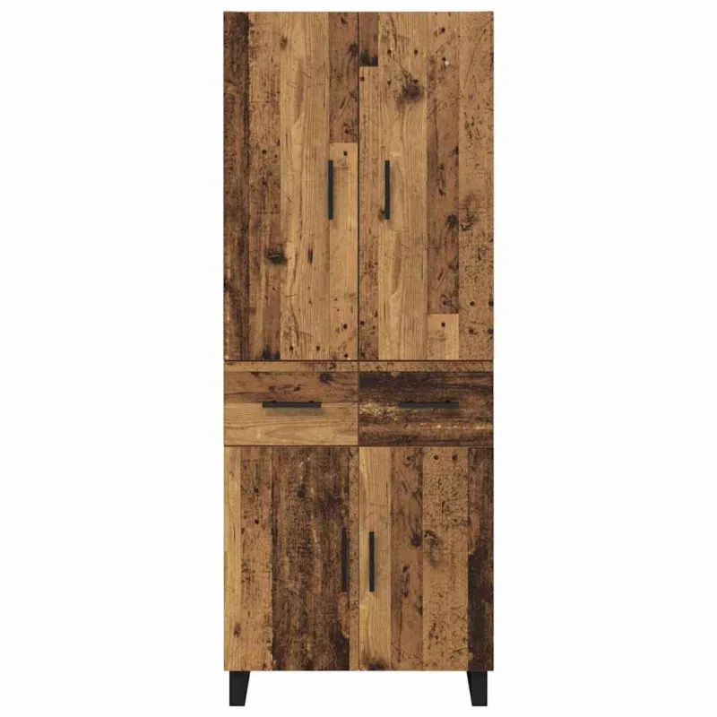Aukštas spintelė 2 pcs Senovinis medis 69,5 x 34 x 180 cm