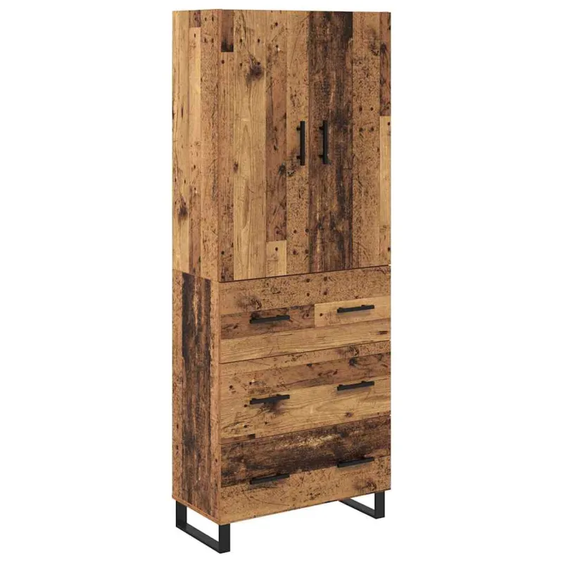 Aukštas spintelė 2 pcs Senovinis medis 69,5 x 34 x 180 cm