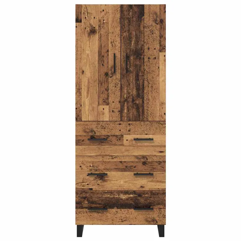 Aukštas spintelė 2 pcs Senovinis medis 69,5 x 34 x 180 cm