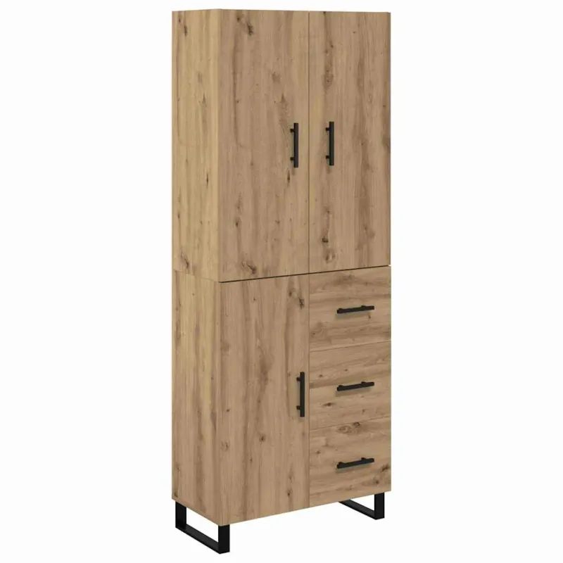 Aukštas spintelė 2 pcs Amatininkų ąžuolas 69,5 x 34 x 180 cm