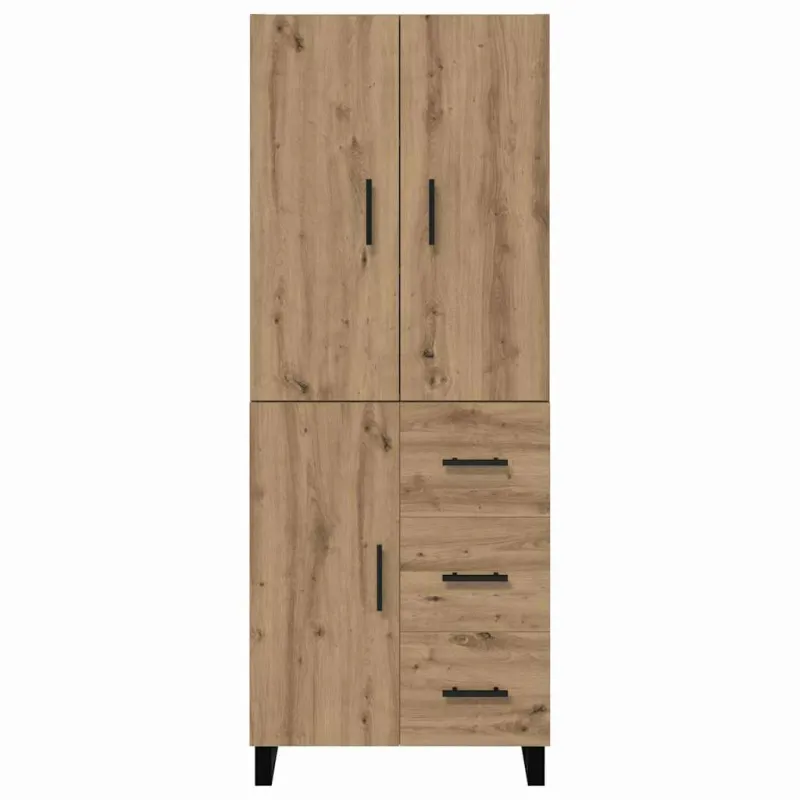 Aukštas spintelė 2 pcs Amatininkų ąžuolas 69,5 x 34 x 180 cm