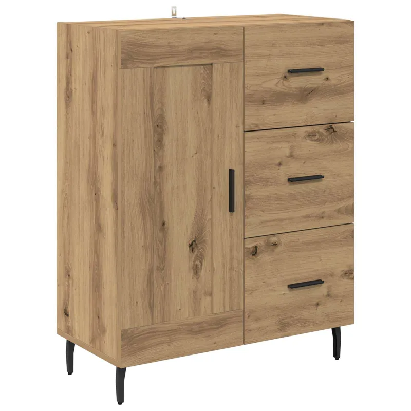 Aukštas spintelė 2 pcs Amatininkų ąžuolas 69,5 x 34 x 180 cm