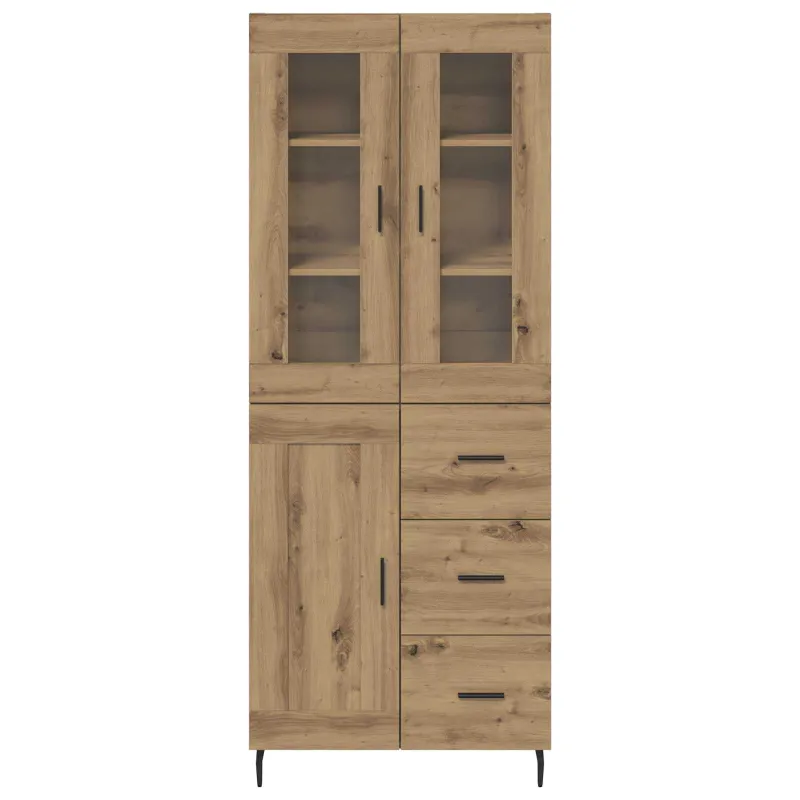 Aukštas spintelė 2 pcs Amatininkų ąžuolas 69,5 x 34 x 180 cm