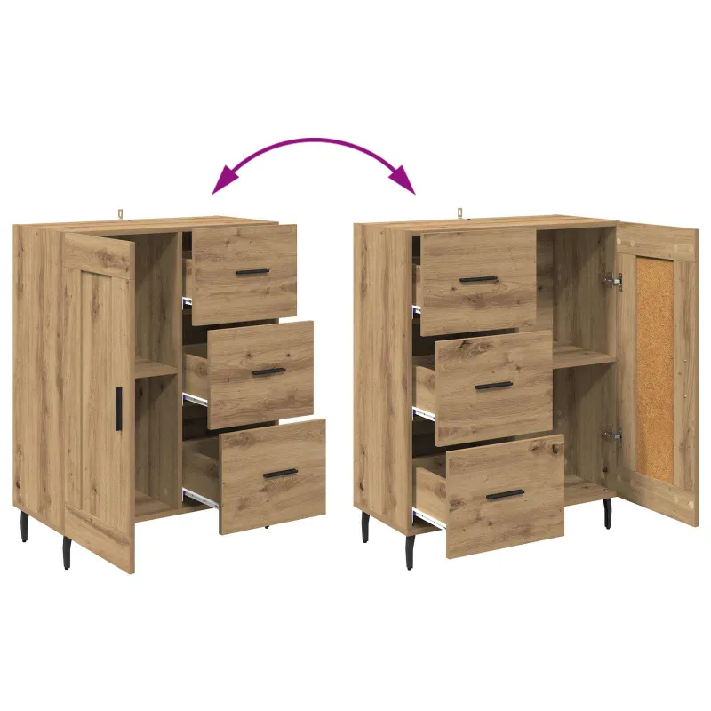 Aukštas spintelė 2 pcs Amatininkų ąžuolas 69,5 x 34 x 180 cm