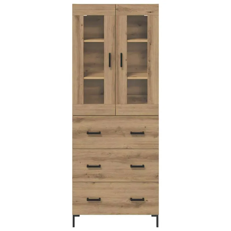 Aukštas spintelė 2 pcs Amatininkų ąžuolas 69,5 x 34 x 180 cm