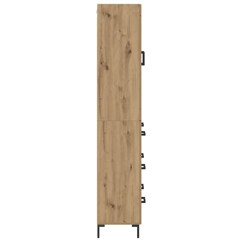 Aukštas spintelė 2 pcs Amatininkų ąžuolas 69,5 x 34 x 180 cm