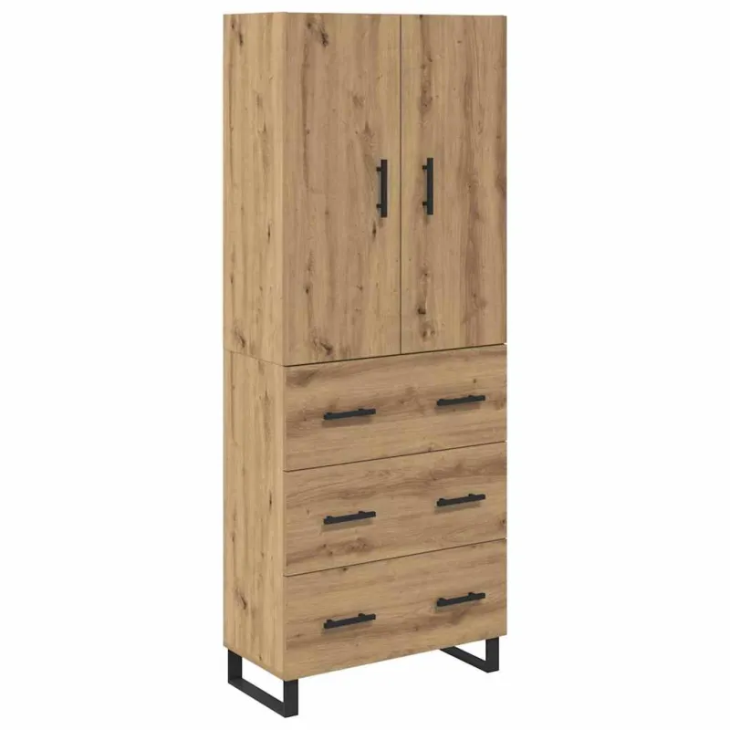 Aukštas spintelė 2 pcs Amatininkų ąžuolas 69,5 x 34 x 180 cm