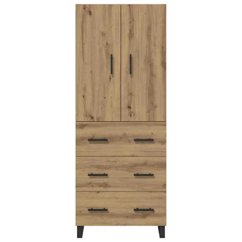 Aukštas spintelė 2 pcs Amatininkų ąžuolas 69,5 x 34 x 180 cm