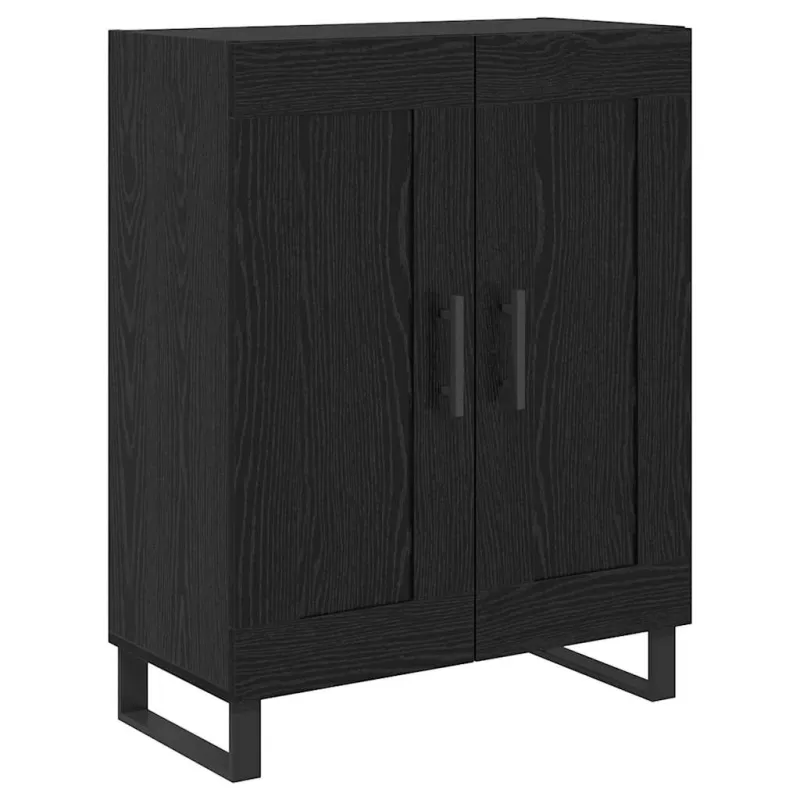 Aukštas spintelė 2 pcs Juodas ąžuolas
