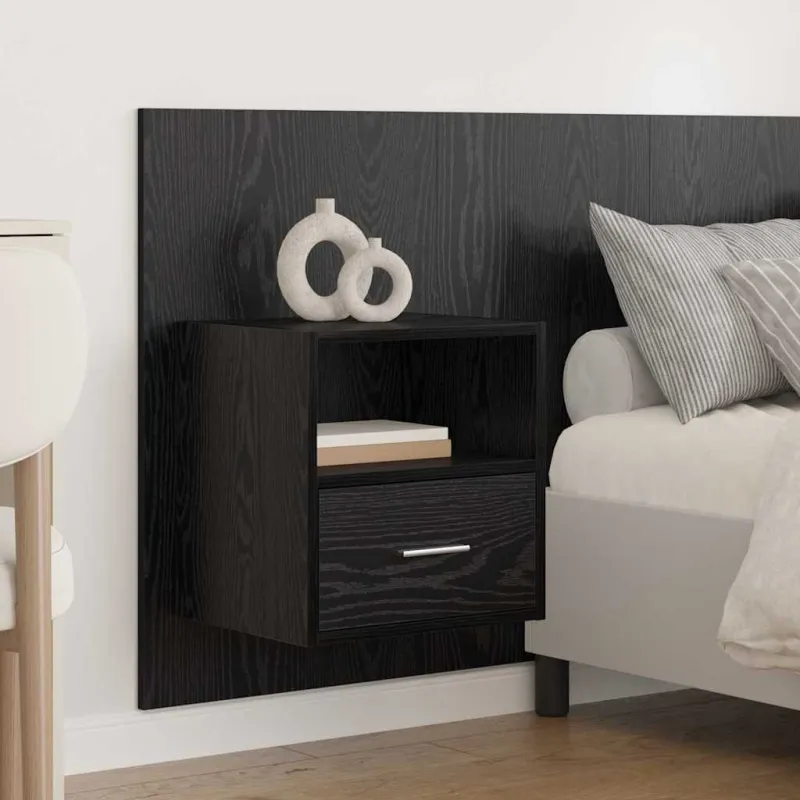 Galvos aukštas su spinta 3 pcs Juodas ąžuolas Apdirbta mediena